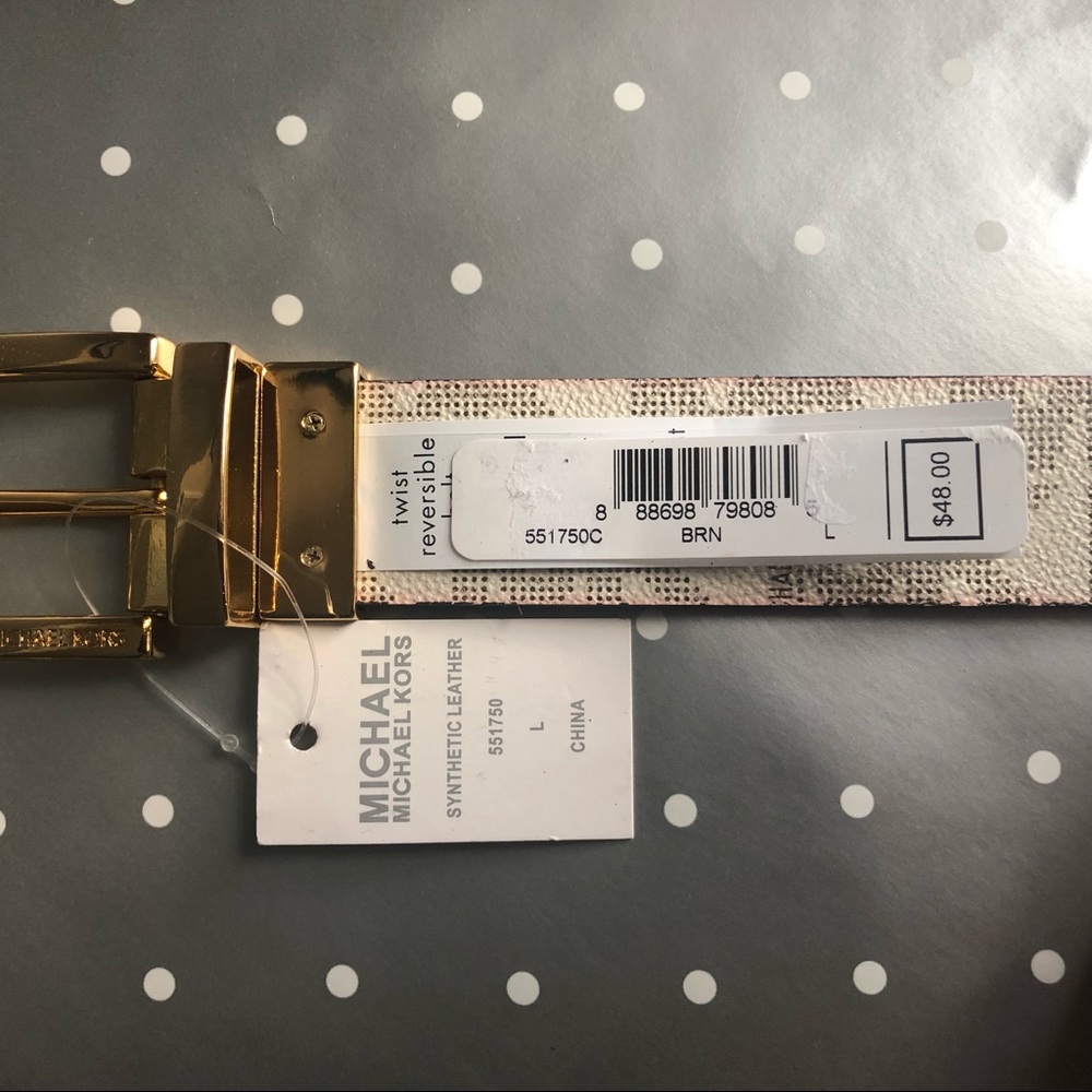 Michael Kors reversible belt brown/white  L and XL - Picture 7 of 7